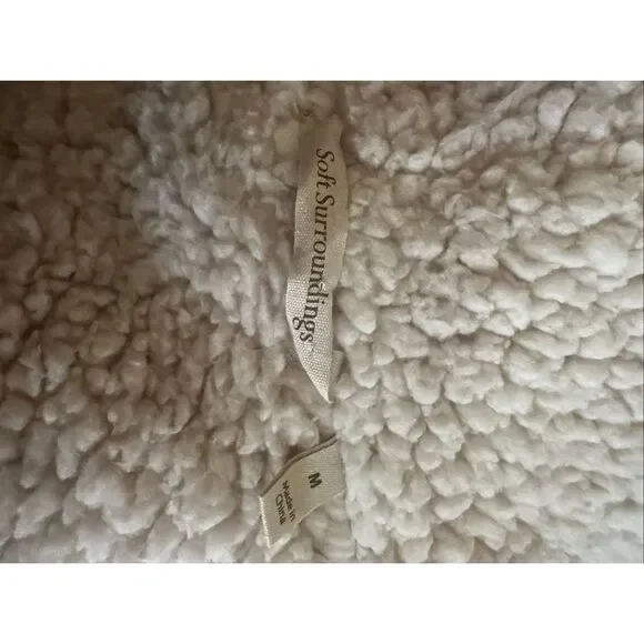 Soft Surroundings Womens Medium Multicolor Innsbrook Velvet Sherpa Lined Jacket - Picture 12 of 12